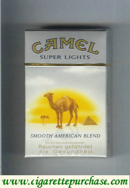 Camel with sun Smooth American Blend Super Lights cigarettes hard box